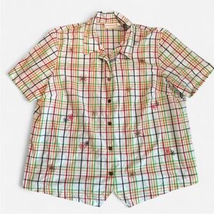 Alfred Dunner Women’s Multicolor Plaid Shirt